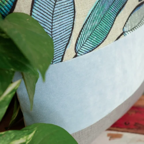 Miliva Home - Okaliptüs Yaprak Desenli Özel Tasarım Yastık Kılıfı
