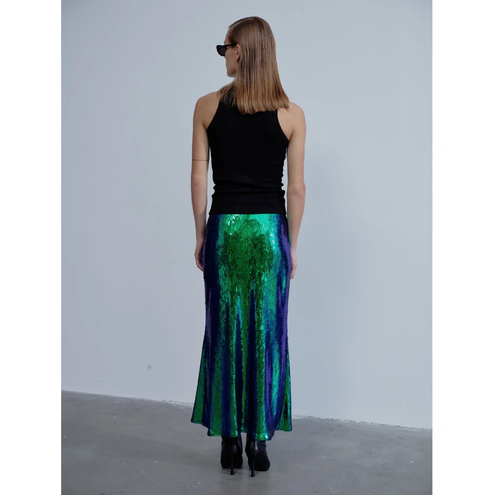 Nazlı Ceren - Joelle Sequin Maxi Skirt