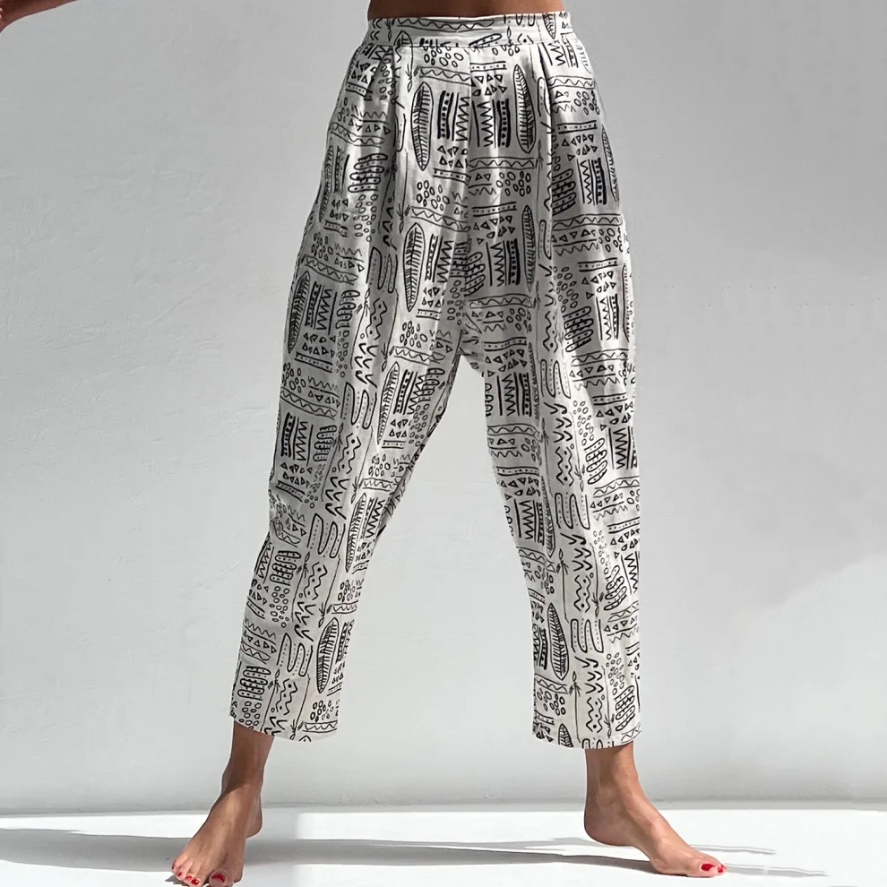 Hangout Design Store - Narita Linen Harem Pants