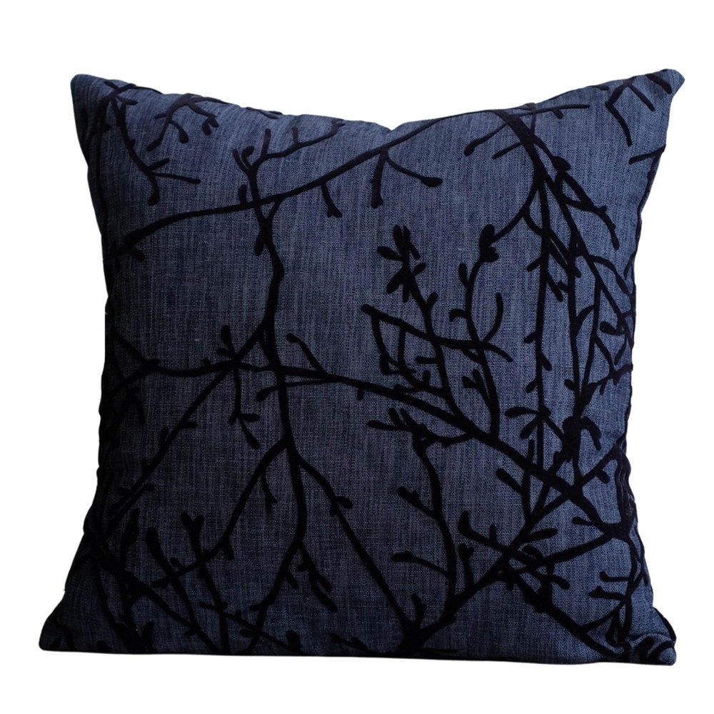 Velvet Branches Throw Pillow Cover