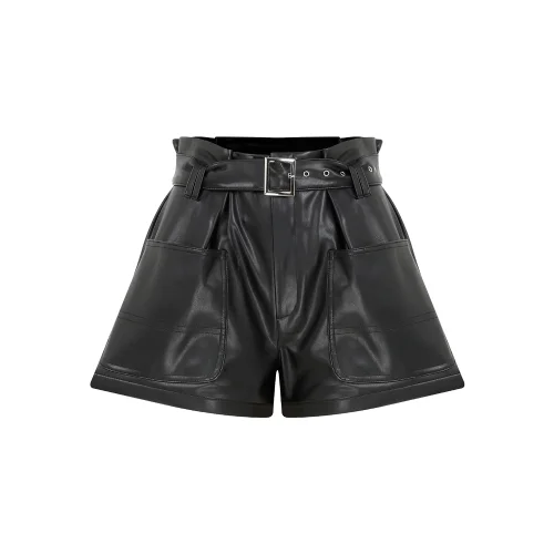 Nazlı Ceren - Louis Vegan Leather Shorts