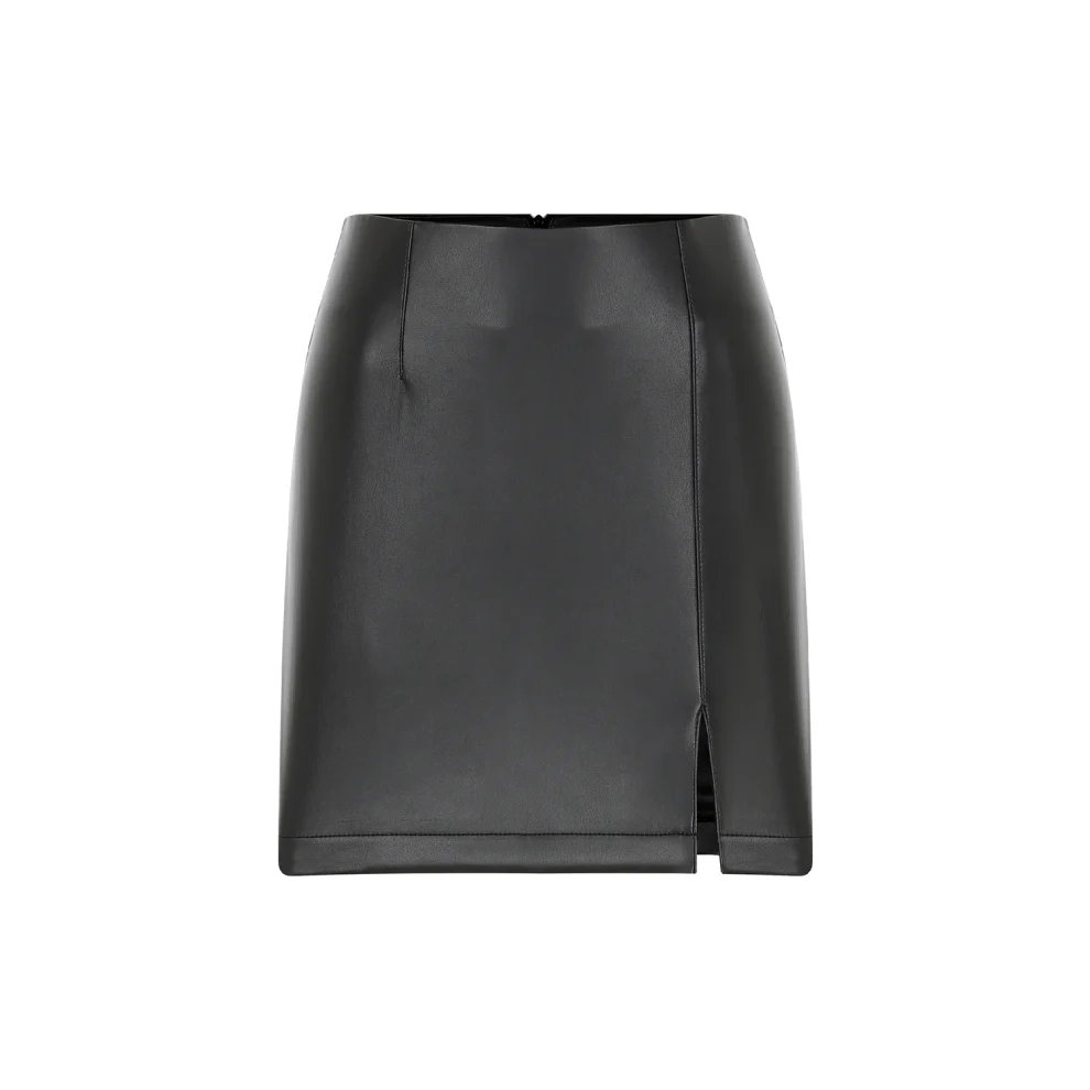 Nazlı Ceren - Vance Vegan Leather Mini Skirt
