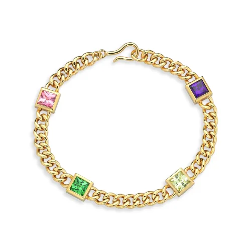Jurome - Mix Colored Chain Bracelet