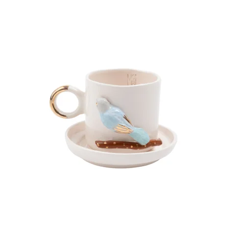 Mori Ceramic - Bird Türk Kahvesi Fincanı