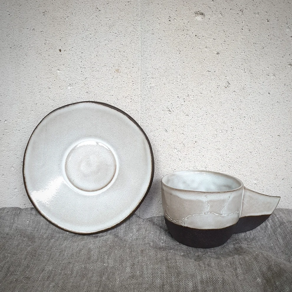 Alva Ceramics - Maiev - Kulplu Fincan - 01127