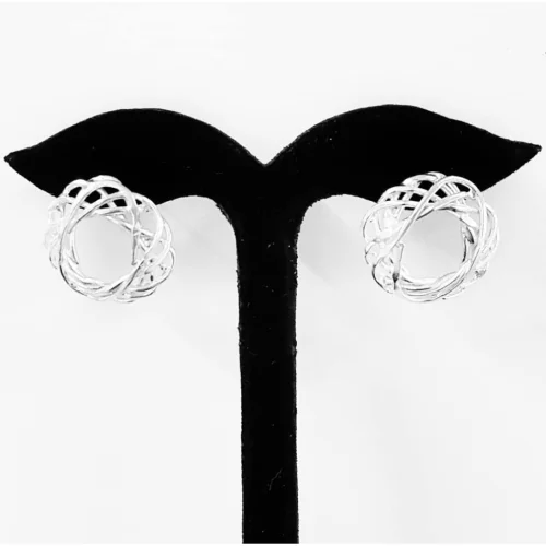 Pik Takı Tasarımı - Wire Wraped Silver Circle Earrings