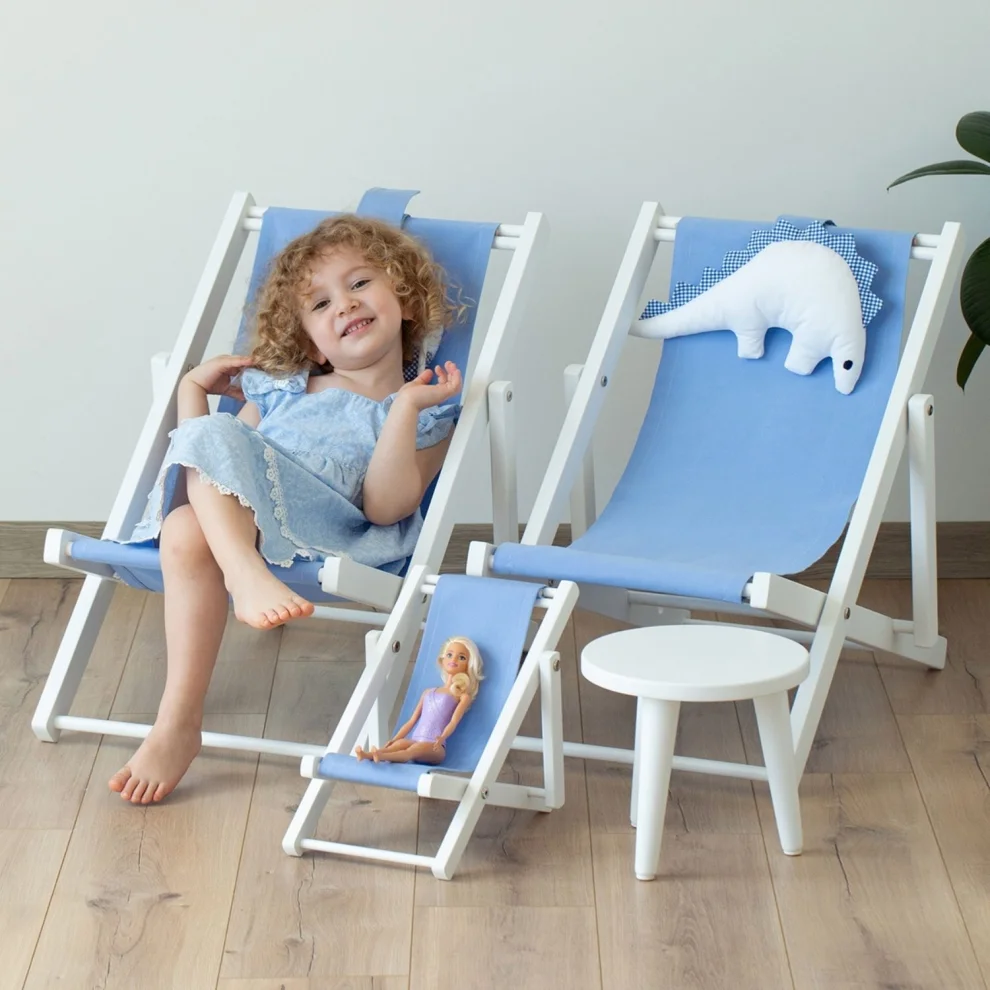 Dino Kids Furniture - Tasarımcı Oyunu Ahşap Oyuncak Bebek Koltuğu