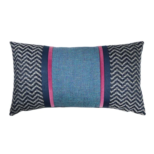 Boom Bastık - Zigzag Patterned Rectangular Pillow