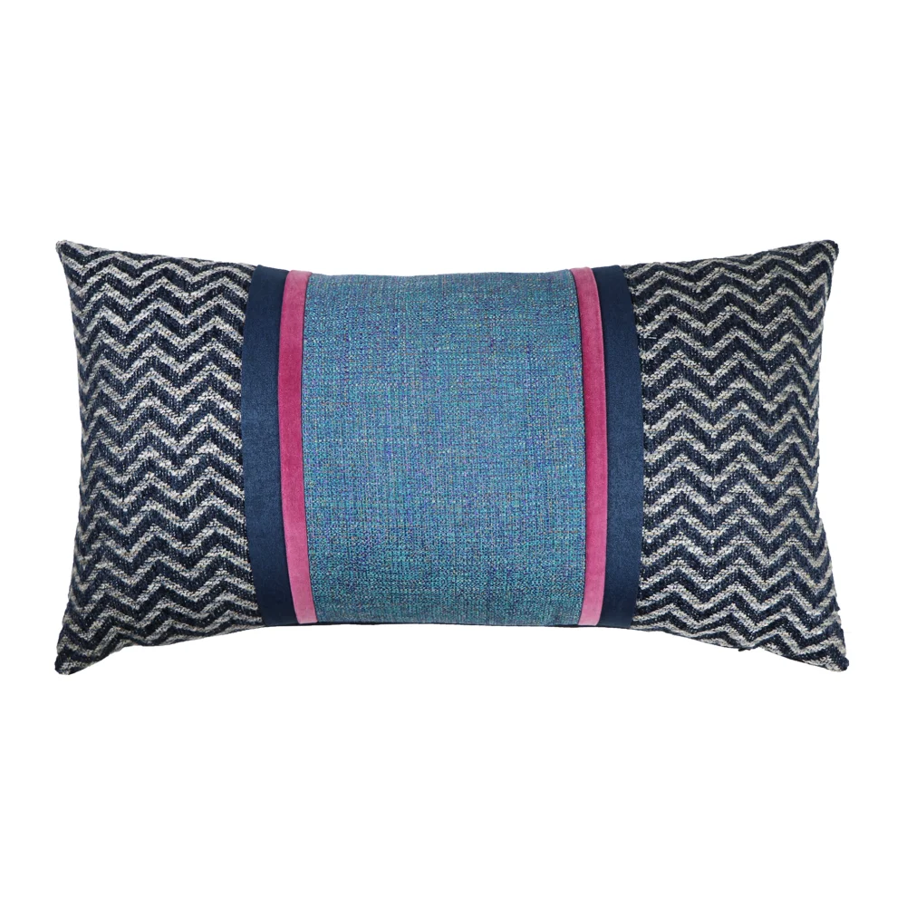 Boom Bastık - Zigzag Patterned Rectangular Pillow