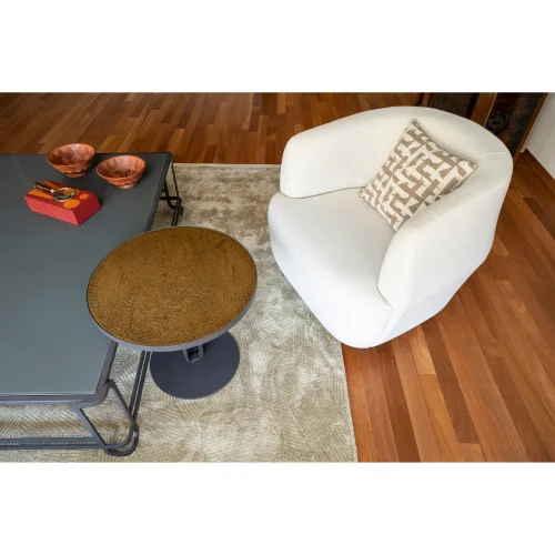 Ekin Varon Design Studio - Handmade Patterned Lacquered Wood Side Table