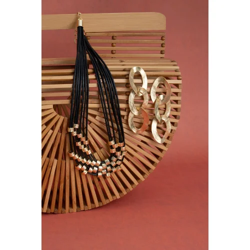 Asyra Jewellery - İki Renk Leather Kolye
