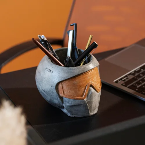 JOMO TASARIM - Concrete Helmet Pen Holder