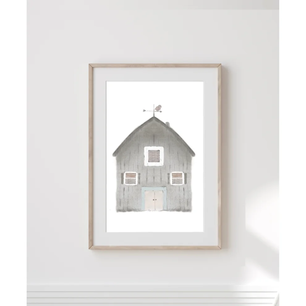 Meral Bilkay Art & Design Studio - Little Cute House Print