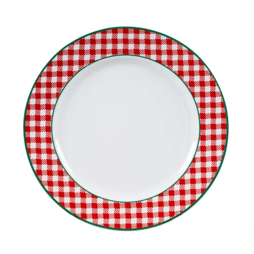 Mİ Su Deco - Plaid Patterned Plate - Ill