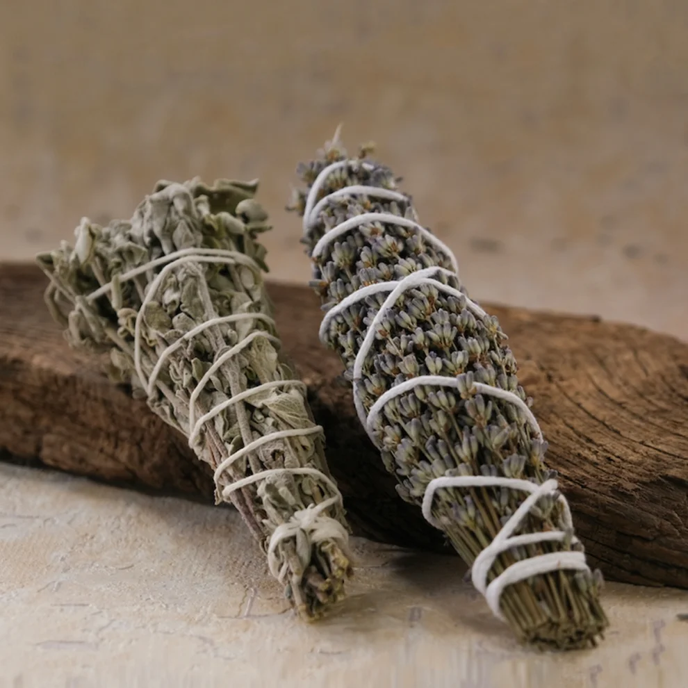 Miebox Rituals - Organic Sage And Lavender Incense Smudge Set: Sage And Lavender