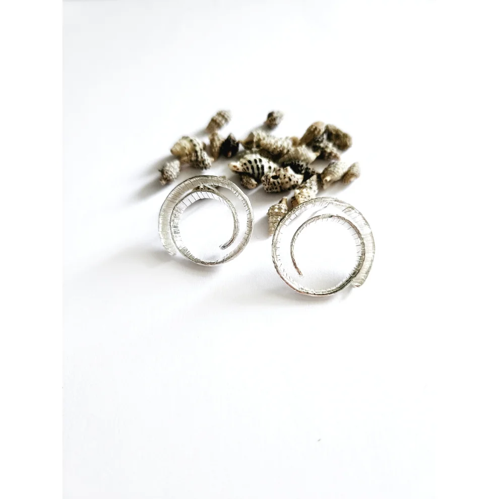 Pik Takı Tasarımı - Silver Spiral Earrings