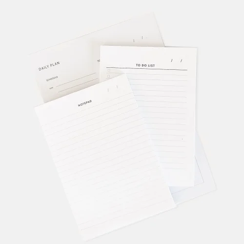 Paperside - 3'lü Minimal Notepad Seti