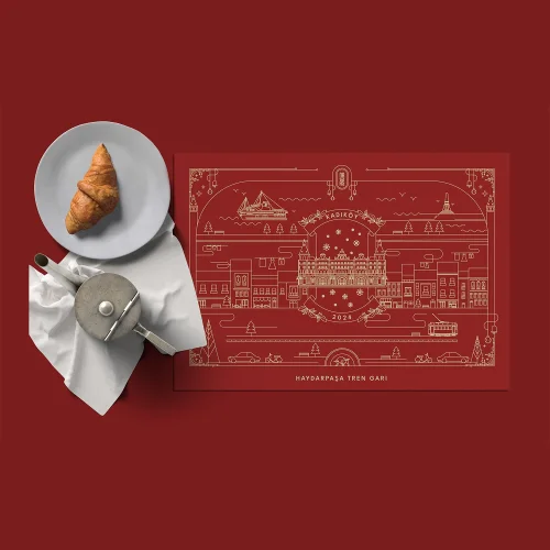 Nadas Design Studio - New Year's Disposable Placemats (piece Of 6) - Kadıköy