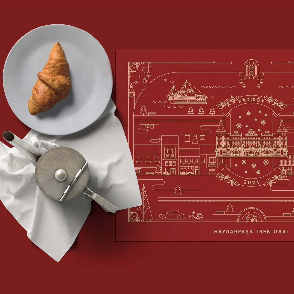 Nadas Design Studio - New Year's Disposable Placemats (piece Of 6) - Kadıköy