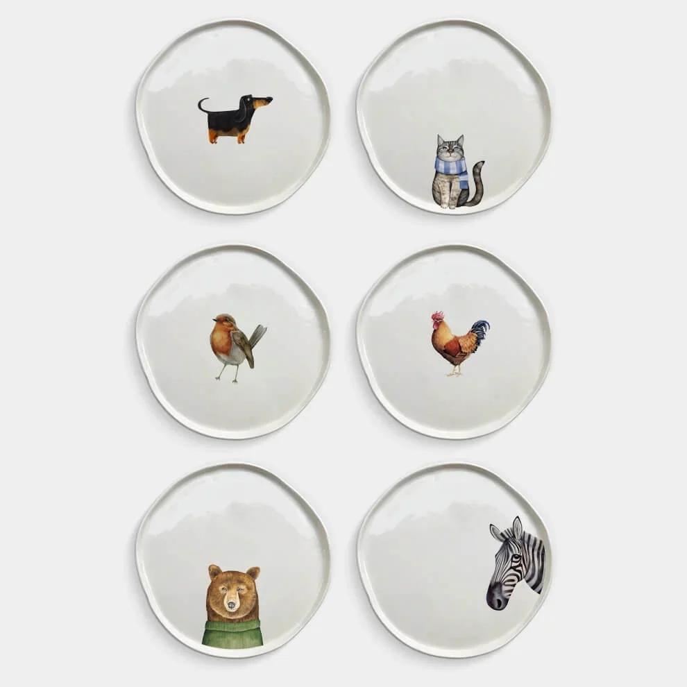 Fusska Handmade Ceramics - Minimal Animal Plate Set