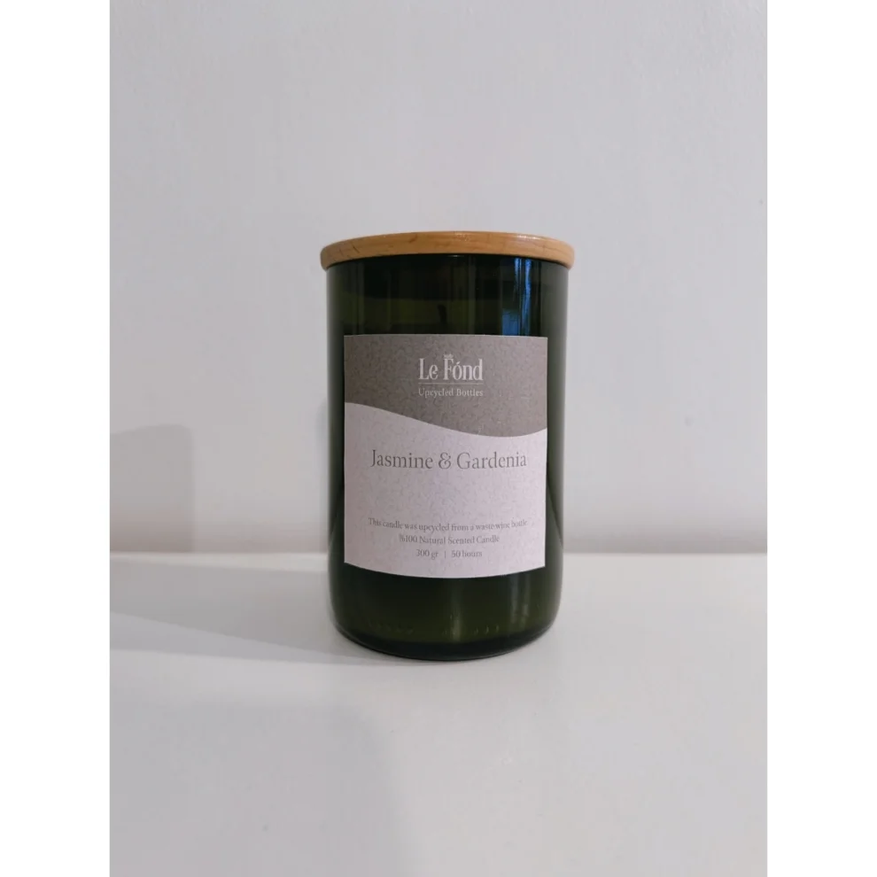 Studio Le Fond - Upcycled Bottles Candle - Jasmine & Gardenia