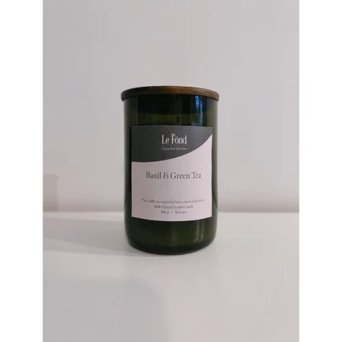Studio Le Fond - Upcycled Bottles - Candle - Basil & Green Tea