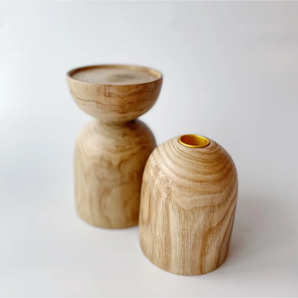 The Pot - Wooden Candle Duo