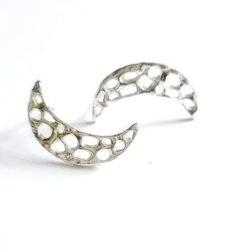 Pik Takı Tasarımı - Silver Moon Earrings