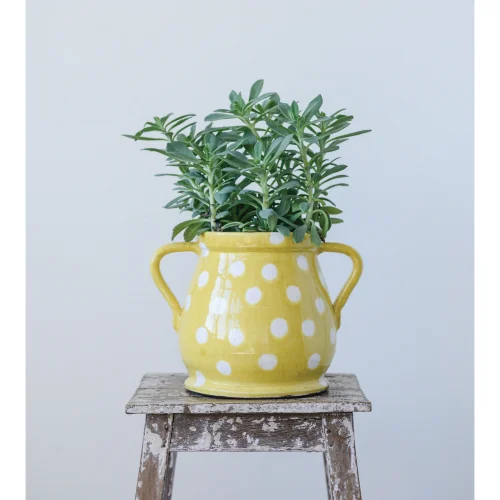 Warm Design	 - Antique Spotted Flower Pot