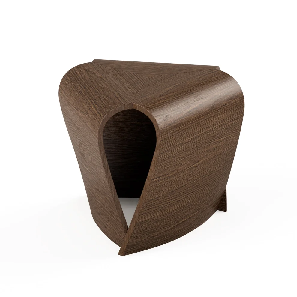 Ekin Varon Design Studio - Tulip Walnut Side Table