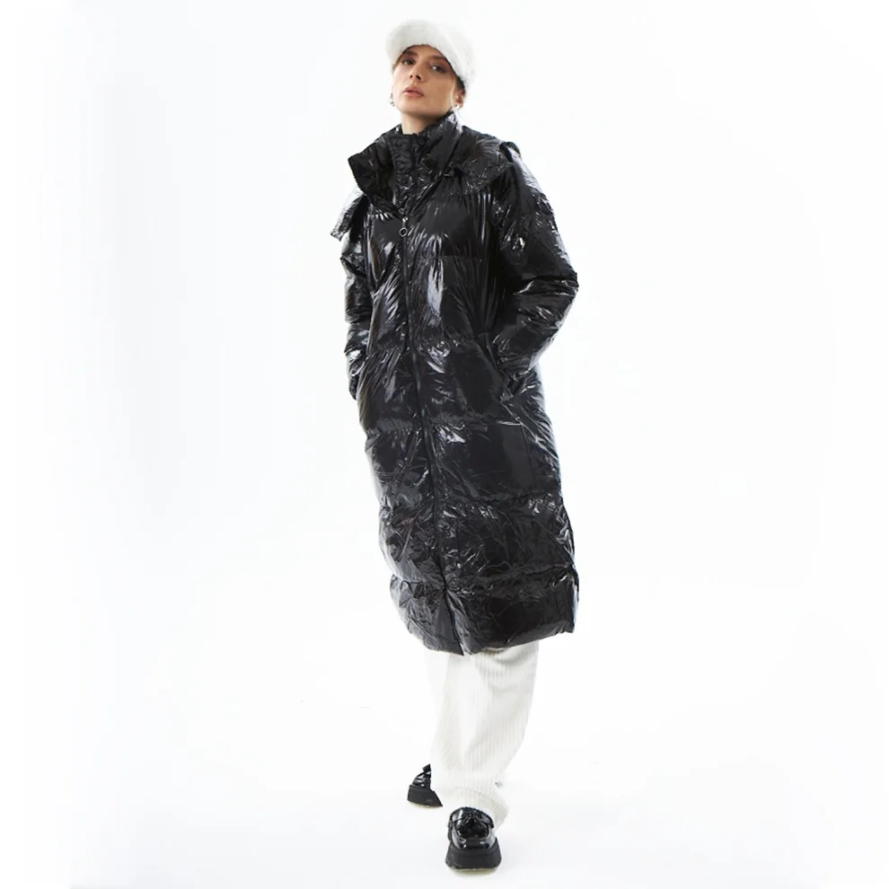 Evoq Nine - Hooded Maxi Puffer Jacket