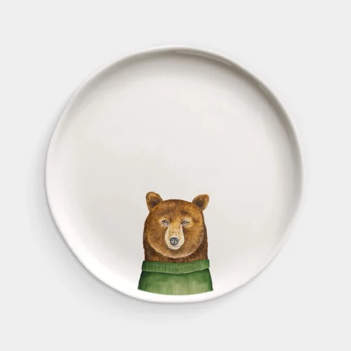 Fusska Handmade Ceramics - Minimal Bear Animal Plate