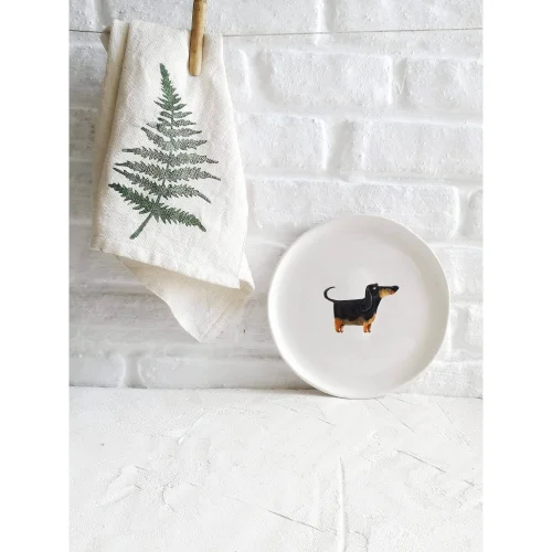 Fusska Handmade Ceramics - Minimal Köpek Hayvan Tabak