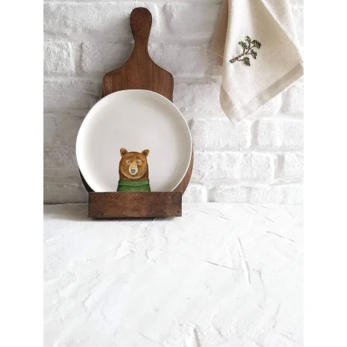 Fusska Handmade Ceramics - Minimal Bear Animal Plate