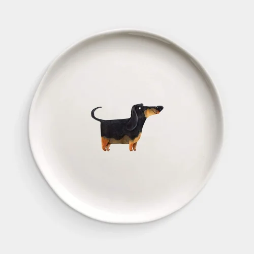 Fusska Handmade Ceramics - Minimal Köpek Hayvan Tabak