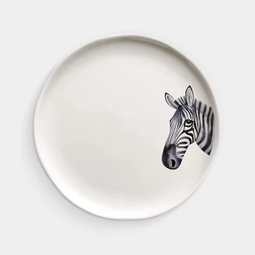 Fusska Handmade Ceramics - Minimal Zebra Animal Plate