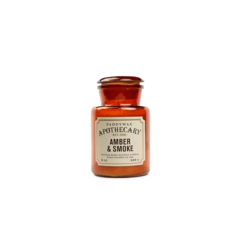 Paddywax - Apothecary Glass Jar Candle Amber&smoke - Cam Mum 226 Gr.