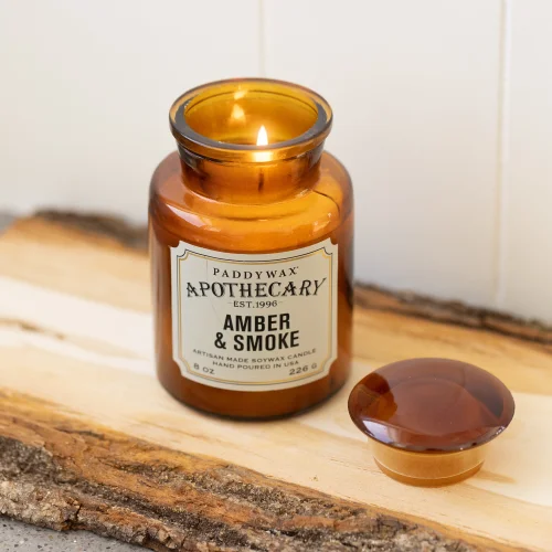 Paddywax - Apothecary Glass Jar Candle Amber&smoke - Cam Mum 226 Gr.