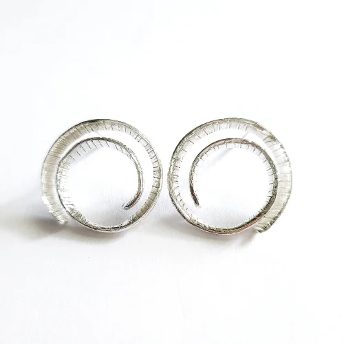Pik Takı Tasarımı - Gümüş Spiral Küpe