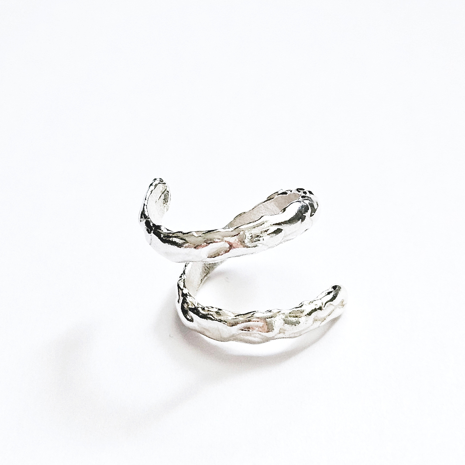 Spiral Adjustable Silver Ring