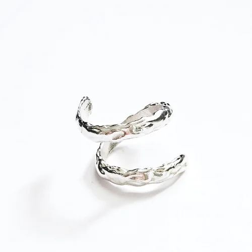 Pik Takı Tasarımı - Spiral Adjustable Silver Ring