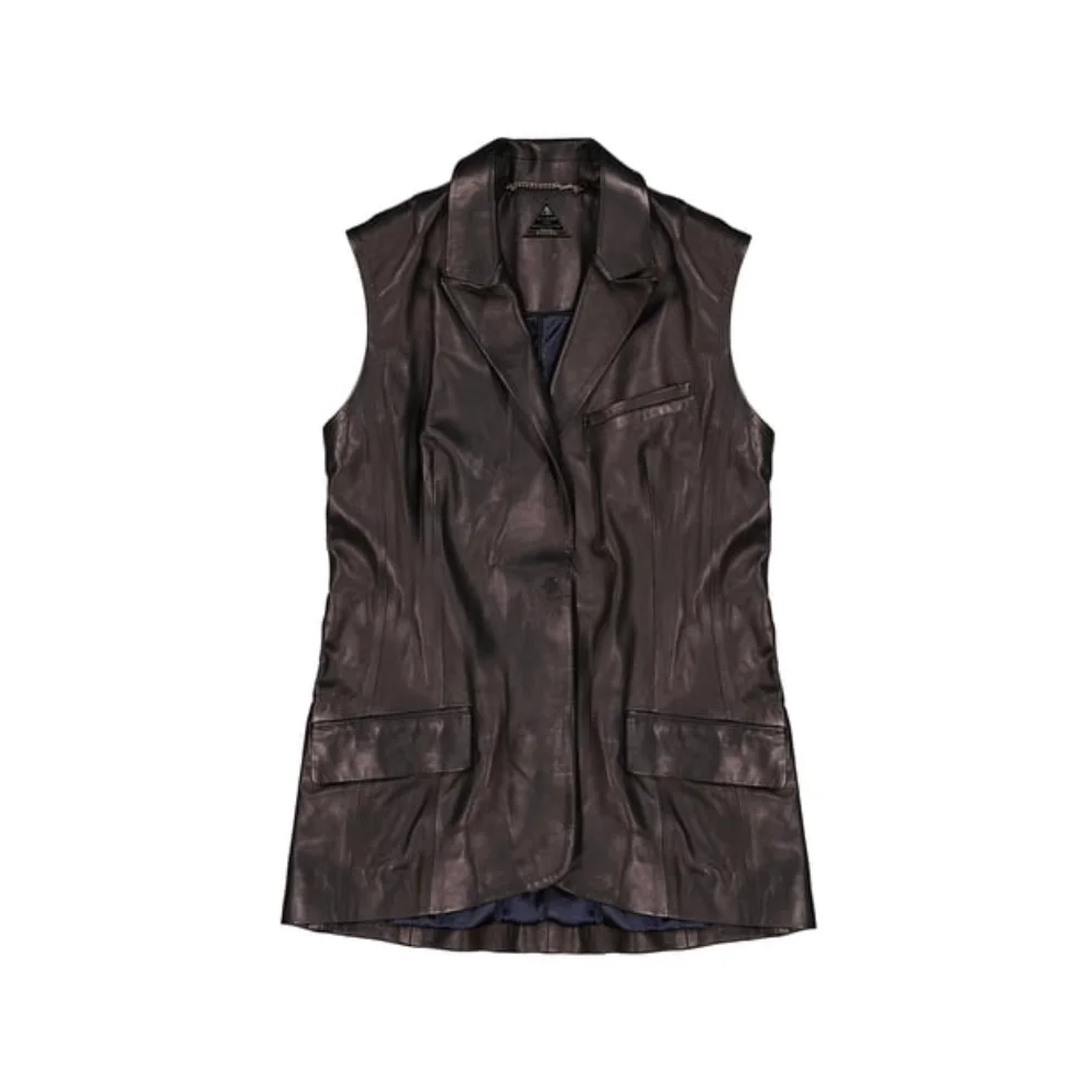 Fill In The Black - Ash Leather Vest