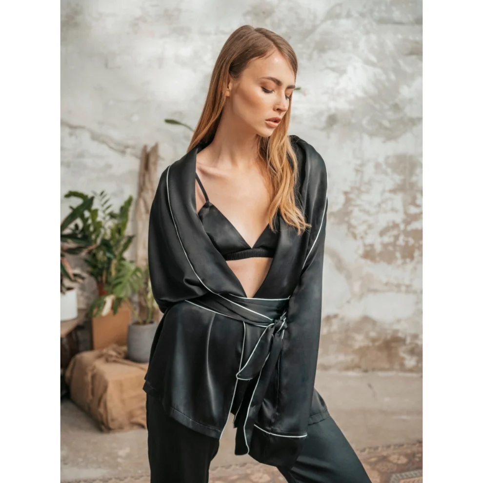 Zau - Elegant Pure Silk Pajama Set