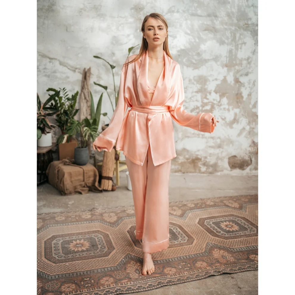 Zau - Elegant Pure Silk Pajama Set