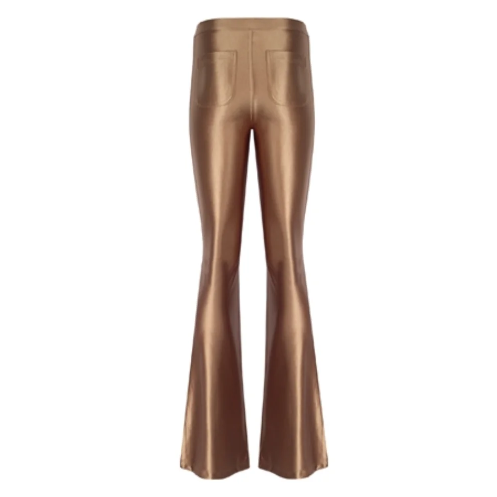 Anais & Margaux - Sophie Shiny Flared Pants Gold XS