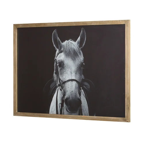 Warm Design	 - Horse Wall Decor With Wooden Frame