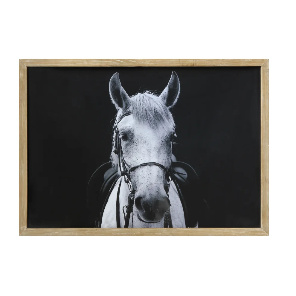 Warm Design	 - Horse Wall Decor With Wooden Frame