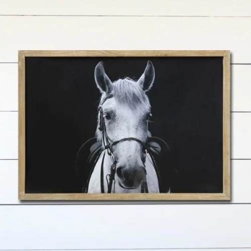 Warm Design	 - Horse Wall Decor With Wooden Frame