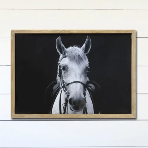 Warm Design - Horse Wall Decor With Wooden Frame