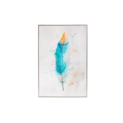 Warm Design	 - Canvas Feather Motif Wall Panel